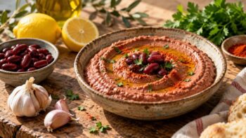 ממרח שעועית אדומה עם טחינה ולימון